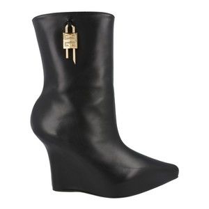 Givenchy G-Lock Leather Wedge Boots - NWT